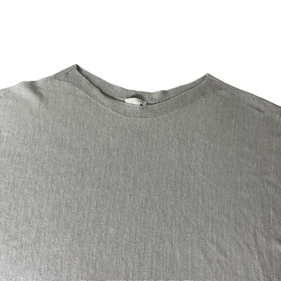 J. Jill Silver Linen Blend Boxy Oversized Sweater size Large - Picture 5 of 8